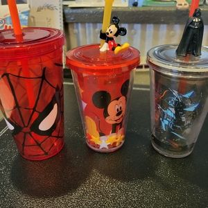 Lot of 3 Disney Cups
